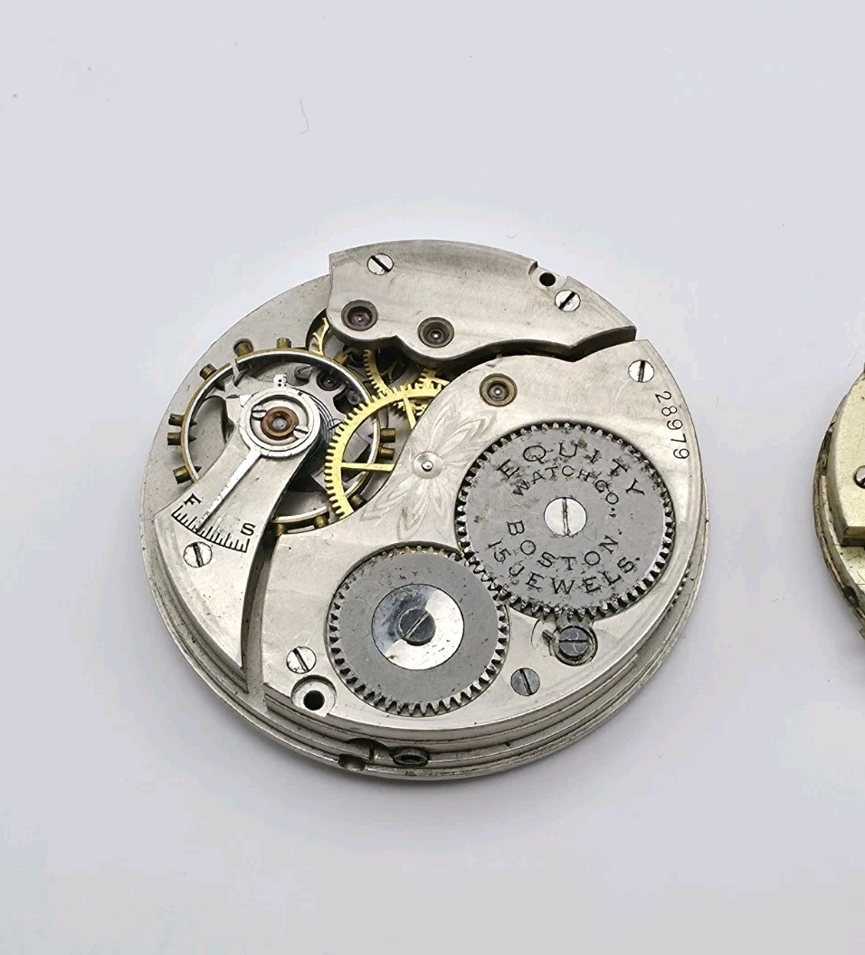 Vtg Lot Of 7 Mechanical Pocket Watch Movements For Parts Or Repair Equity Bijou