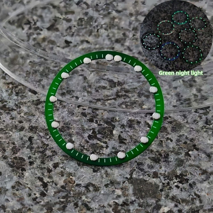 NH70 Dial 28.5mm Skeletonized Dial Green Lume Fit NH70/NH71/NH72 Movement