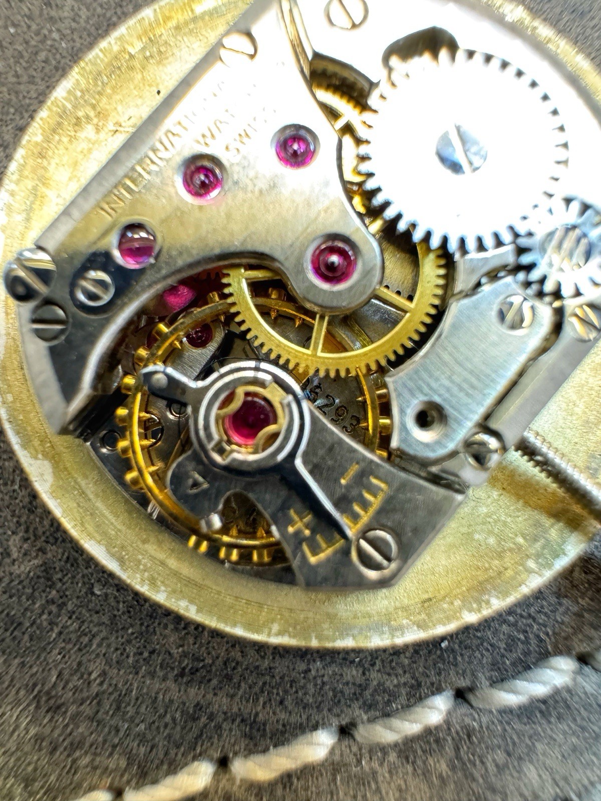 Vintage IWC International Watch Company Cal C.41 Wrist Watch Movement Parts