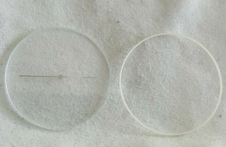 Longines Mineral Crystal With Printed Hands & Gasket For Reference Number 2851