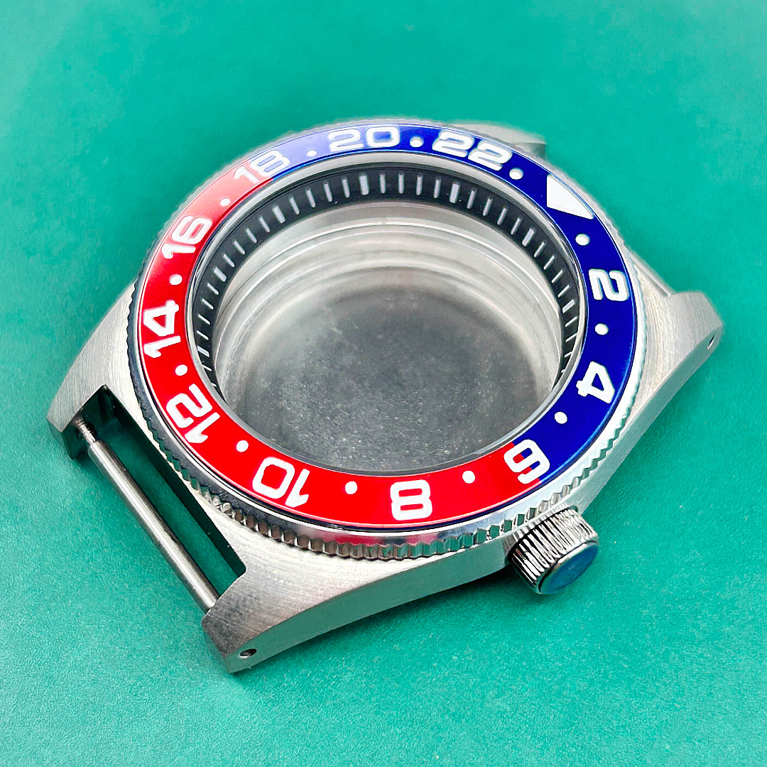 40mm Pepsi Conversion Case Steel Watch Case Fit NH34 NH35 NH36 Drilled Lugs Mod