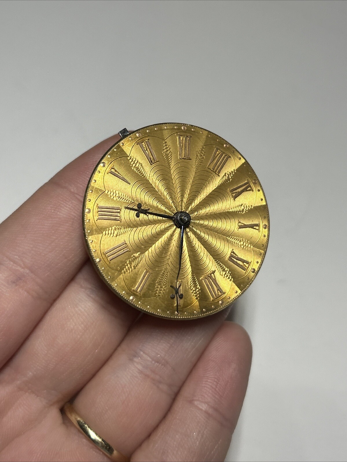 Collectible ASHTON London 1917 Verge Fusee 24k Dial Pwatch Movement