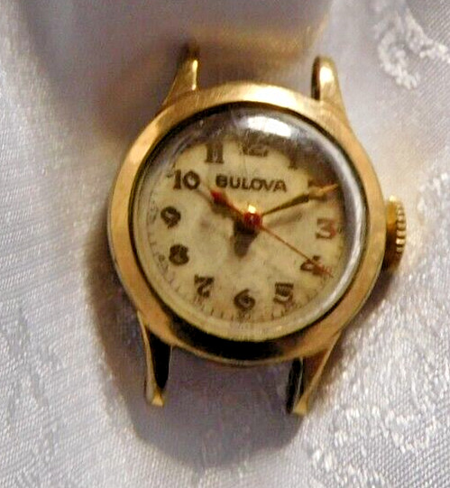 BULOVA7 AM 17 JEWELS 10K R.G.P. CASE RUNNING.