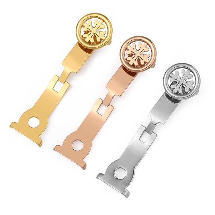 Buckle for Patek Philippe leather belts, folding buckle sizes 16, 18, 20mm