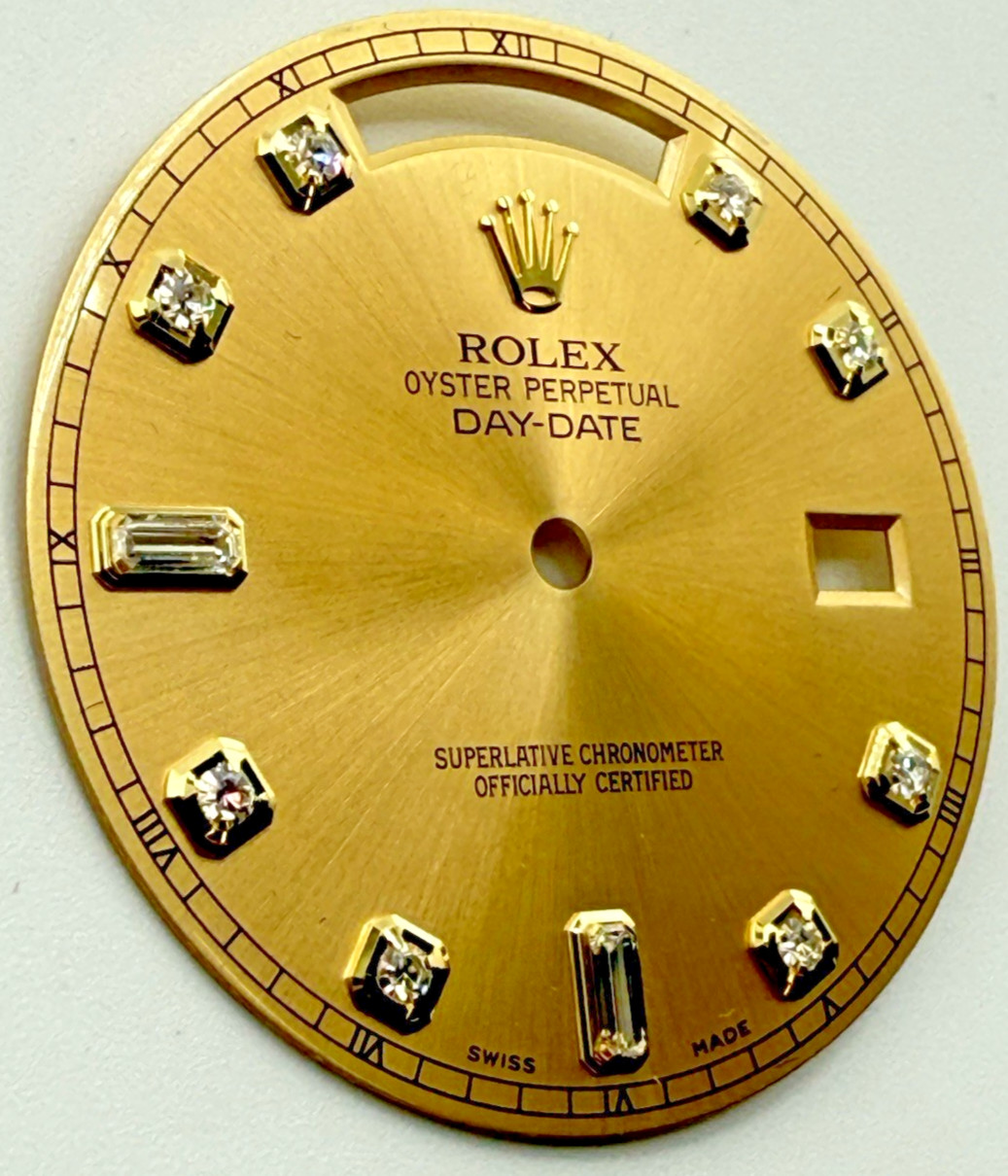 Rolex Day-Date II Champagne Diamond Dial Factory 218238