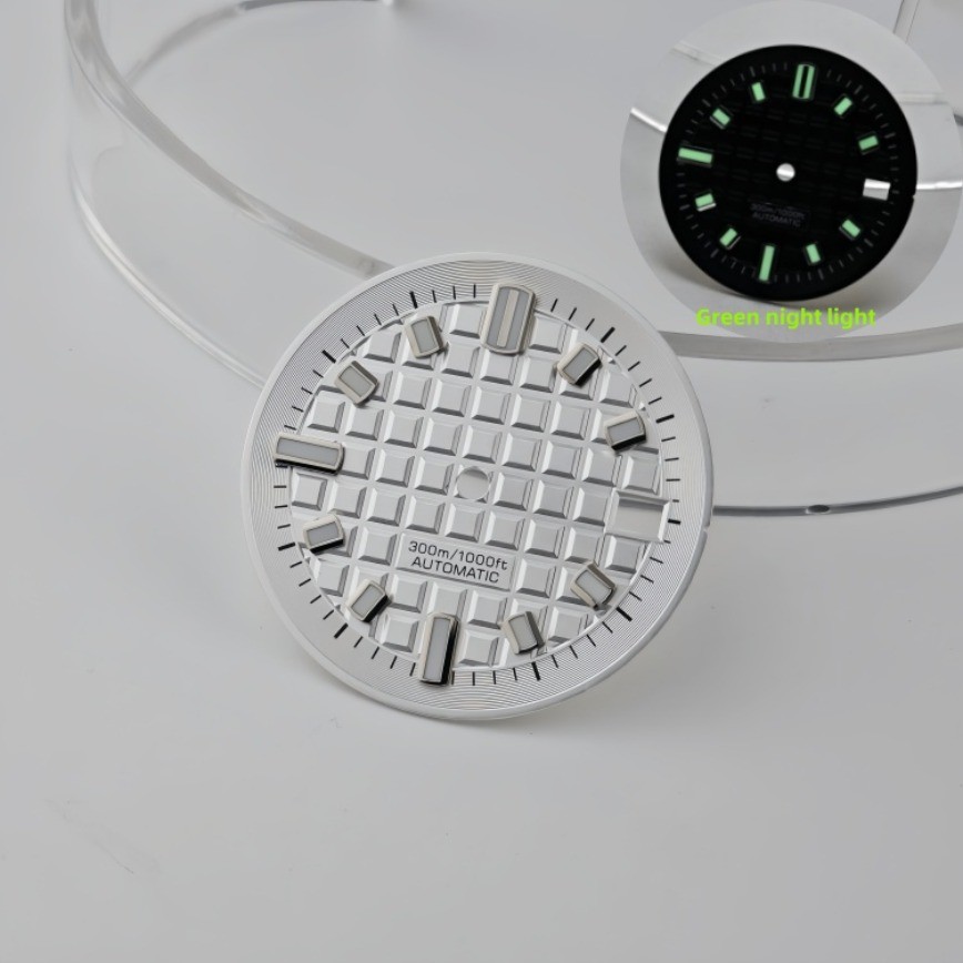 NH35 Dial 30mm Case 42mm Hand Green Luminous for NH35/NH36 Movement Watch Parts