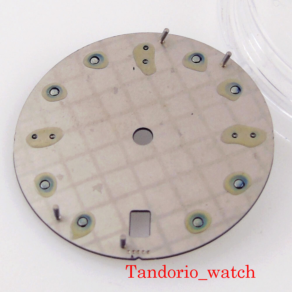 Bliger 29mm Black Blue Green Watch Dial Face For NH35 Movement For 3/4 O’Clock
