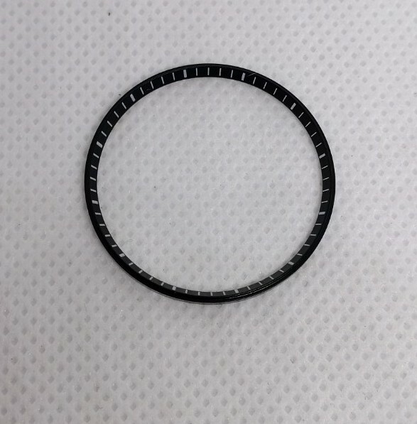 018 SEIKO AFTERMARKET METAL BLACK CHAPTER RING MINUTE TRACK 6309 7548 DIVERS