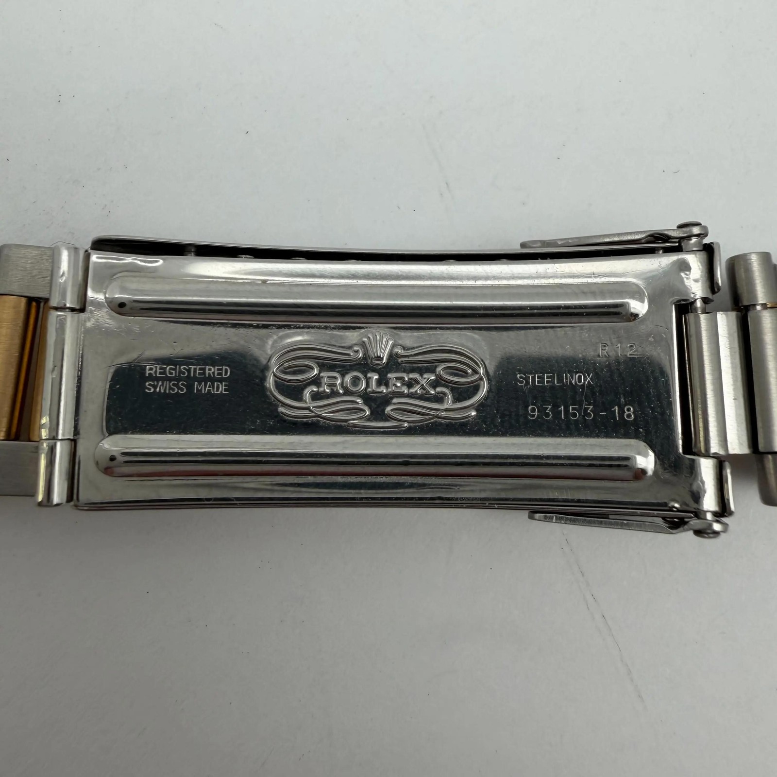Rolex 93153-18 18k Gold Steel Submariner Bracelet 20-15.5mm for 16803 16613