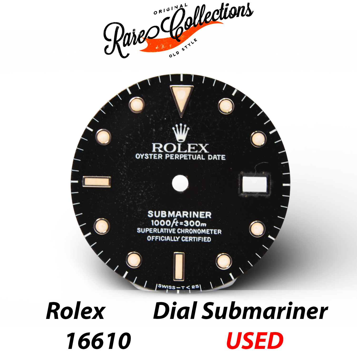 Black Submariner Dial Tritium for Rolex (cod. Dial 16610) — Used Good Condition