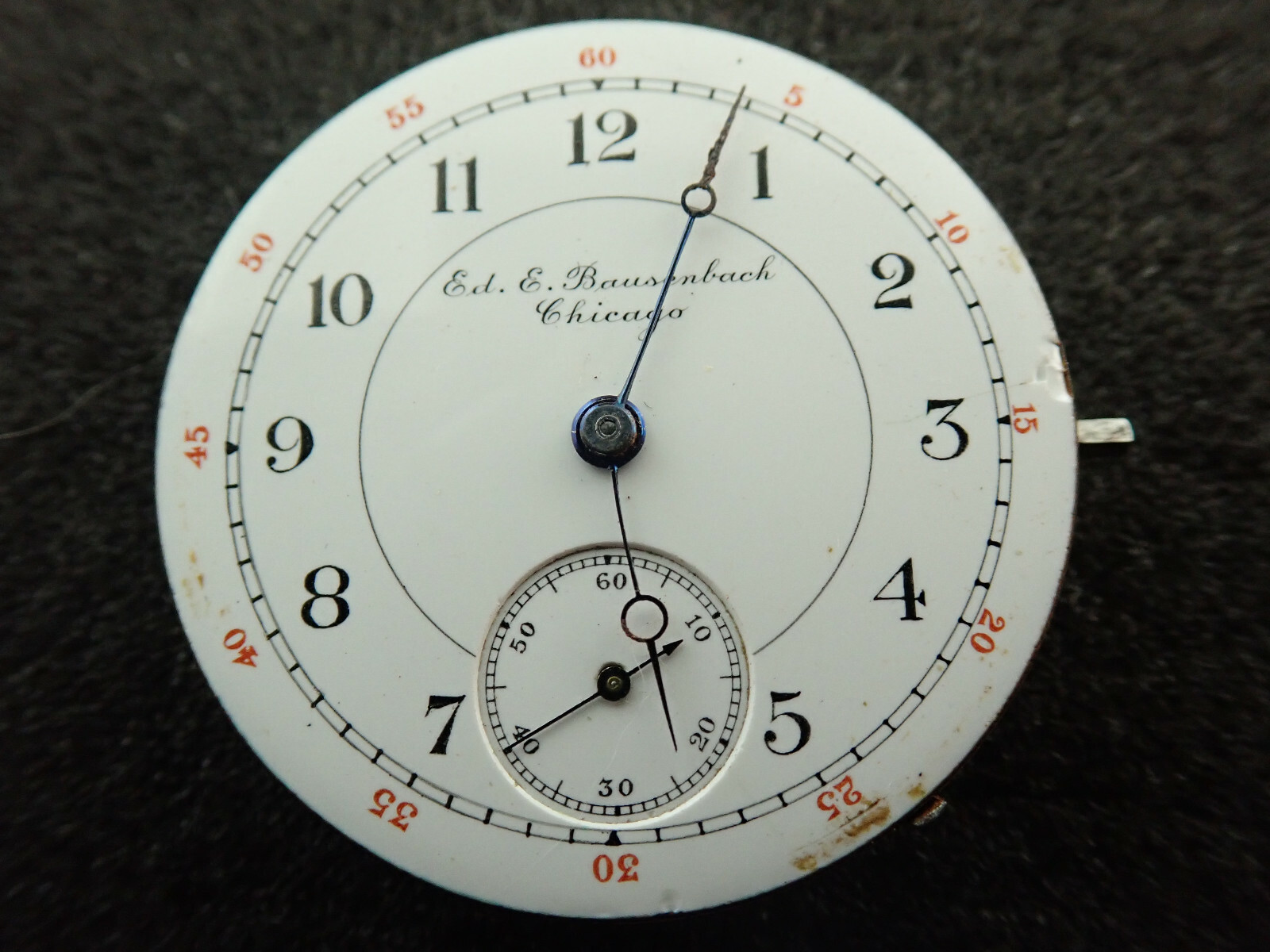 VINTAGE 6 SIZE HAMPDEN PRIVATE LABEL H.C. POCKET WATCH MOVEMENT – NOT RUNNING