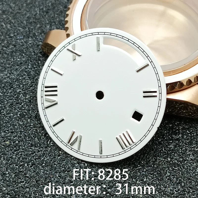 31MM DIAMETER SINGLE DATE STERILE WATCH DIAL MODIFIED DIAL for 8285 MOVEMENT ACC