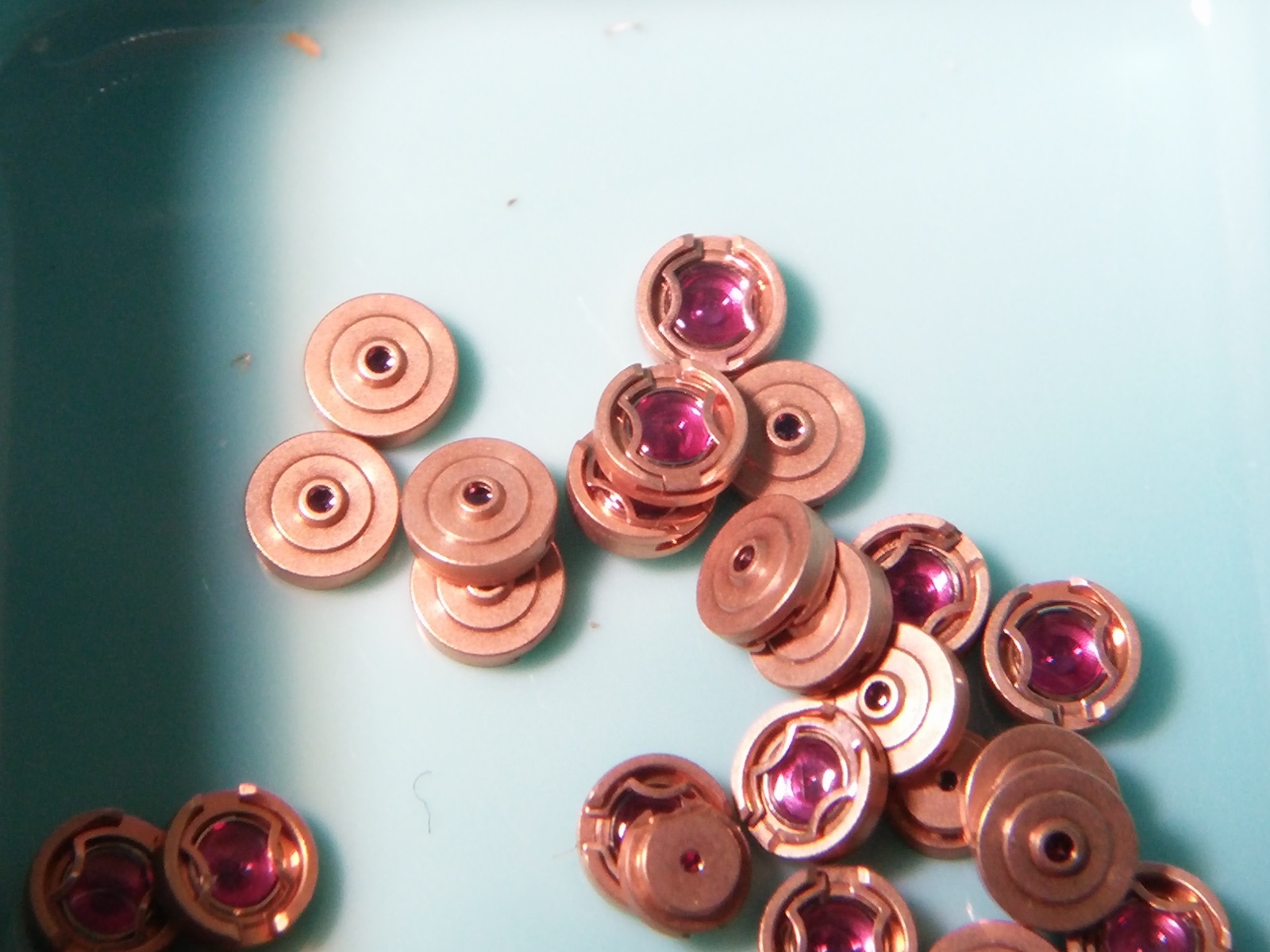 UT Unitas 6498 cap jewel -new for watch repair, approx 1.5mm diameter