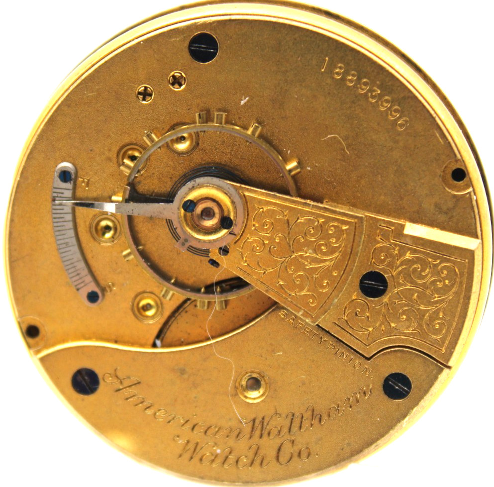 1912 WALTHAM POCKET WATCH MOVEMENT 18893996 GRADE: STERLING 18s 7j (BC3)