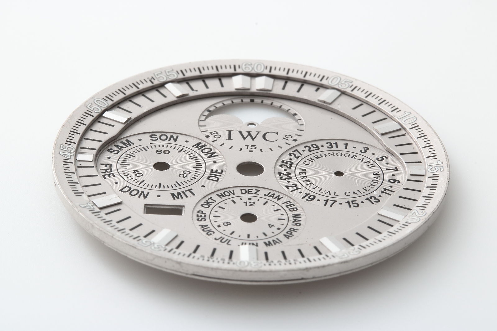 IWC GST Perpetual Calendar Chronograph Moon Phase Date German Dial Watch Part