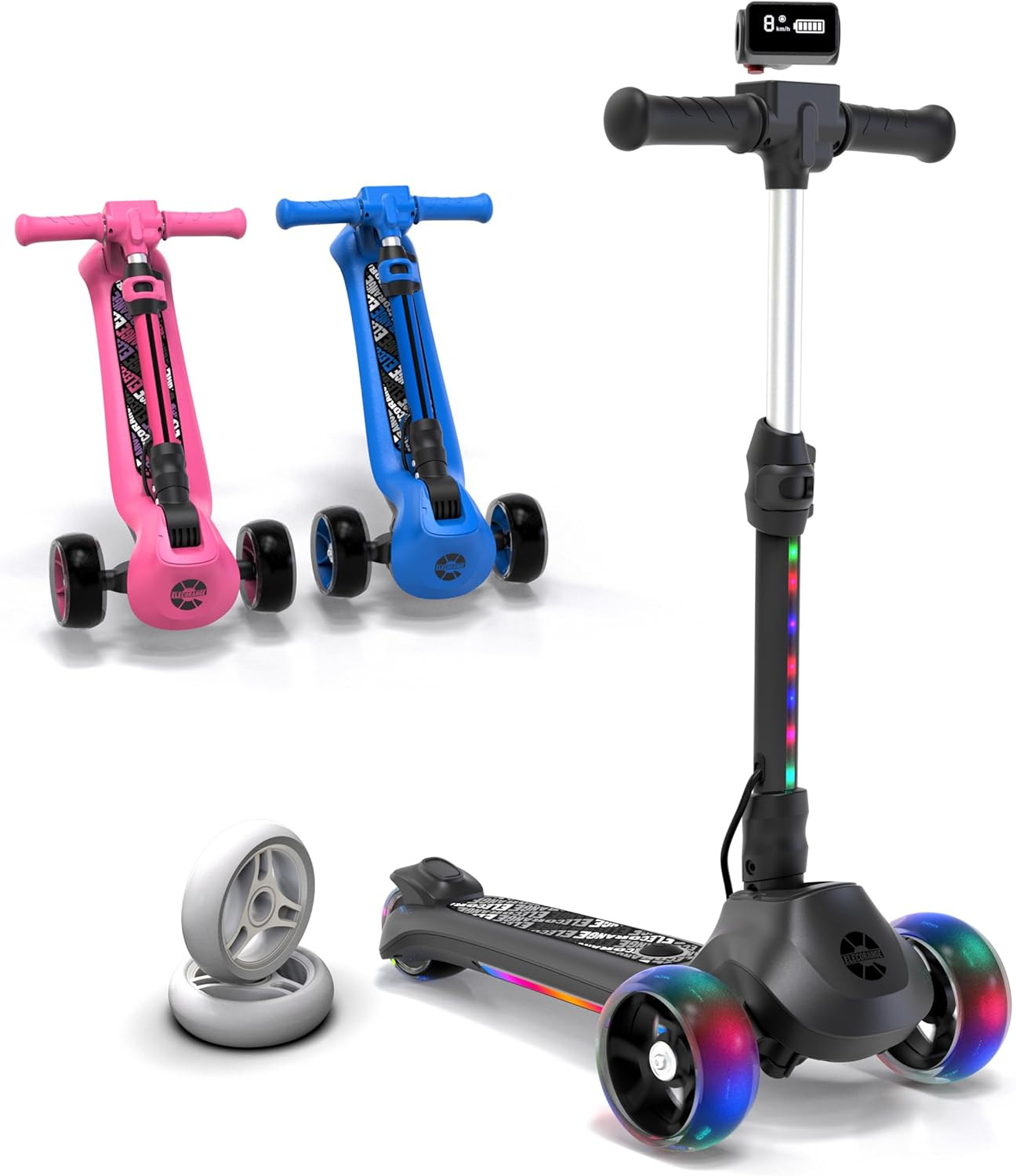 T200/T500 Balance Electric Scooter for Kids Age 4-9, 2 Types Front Wheels, Elect