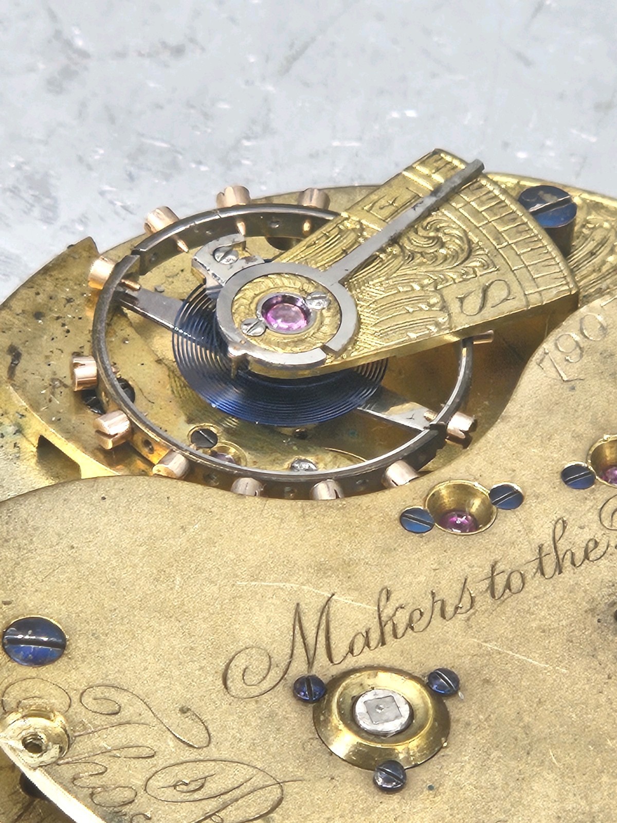 Antique Thomas Russell & Son English Lever Pocket Watch Movement Liverpool
