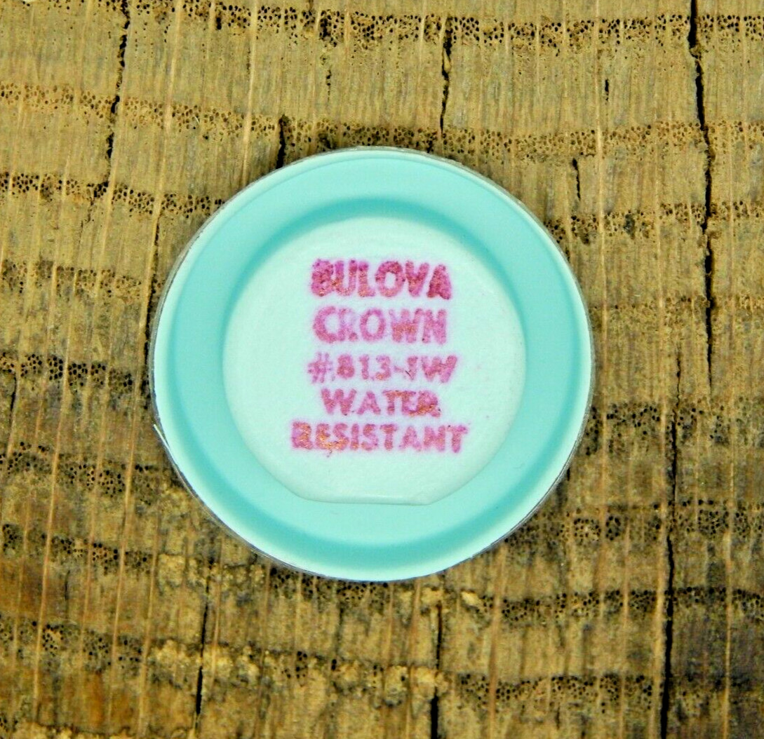 Genuine Vintage Bulova Crown 813-1W Water Resistant Watch Part NEW OLD STOCK