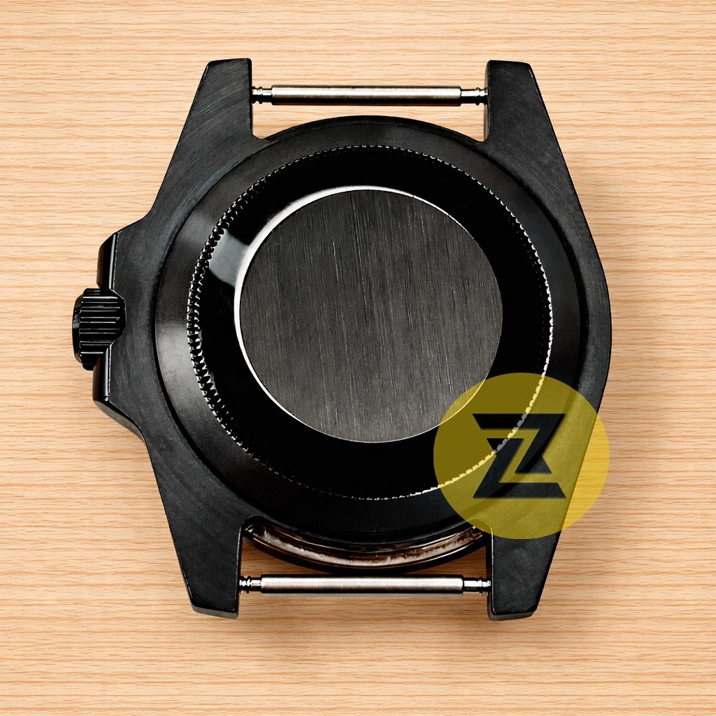 40mm Black PVD Stainless Steel Diver Watch Case Ceramic Bezel NH35 NH36 Mod