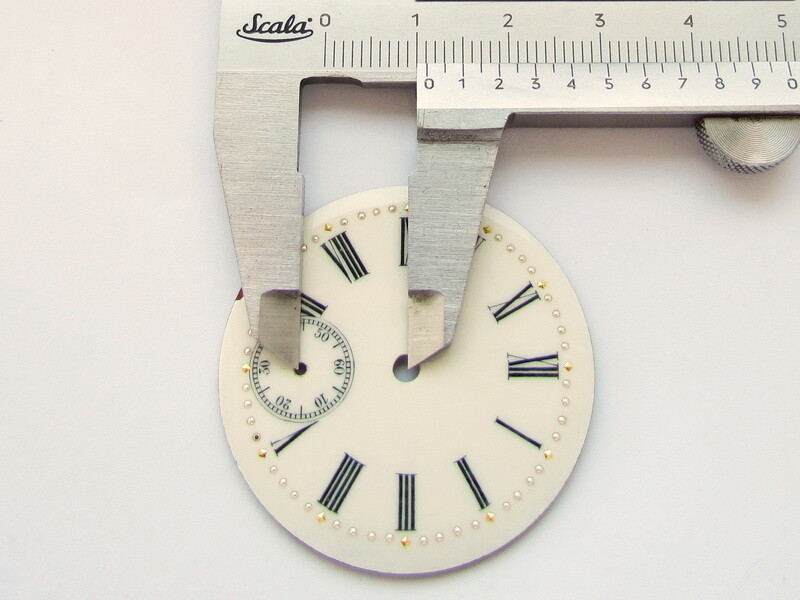 Unbranded Antique 1900s Swiss Original Art Deco Porcelain Dial Watch-face 38,8mm