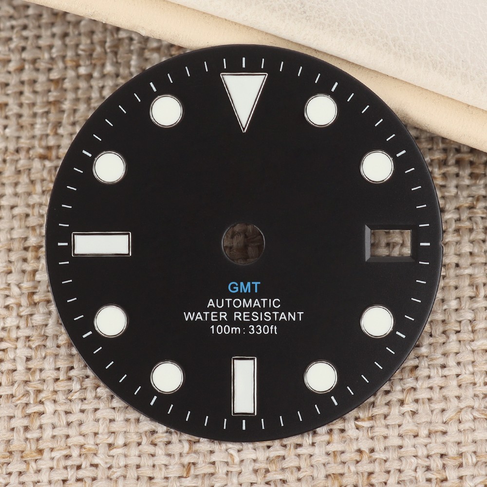 FEIYASHI GMT AUTOMATIC 100m Diver Dials 28.5mm Oyster C3 Luminous for Seiko NH34