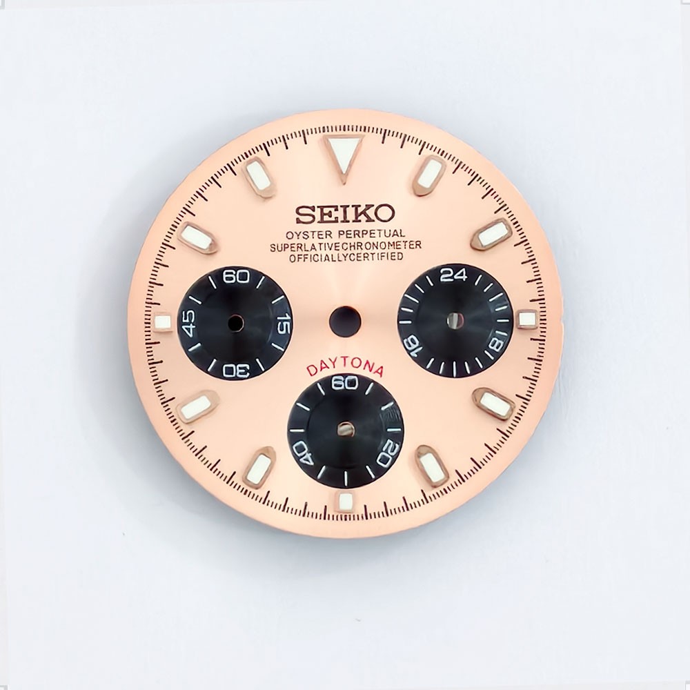 Watch Dial 29.5mm Green Luminous For Seiko VK63 Quartz Meteorite pattern Dials