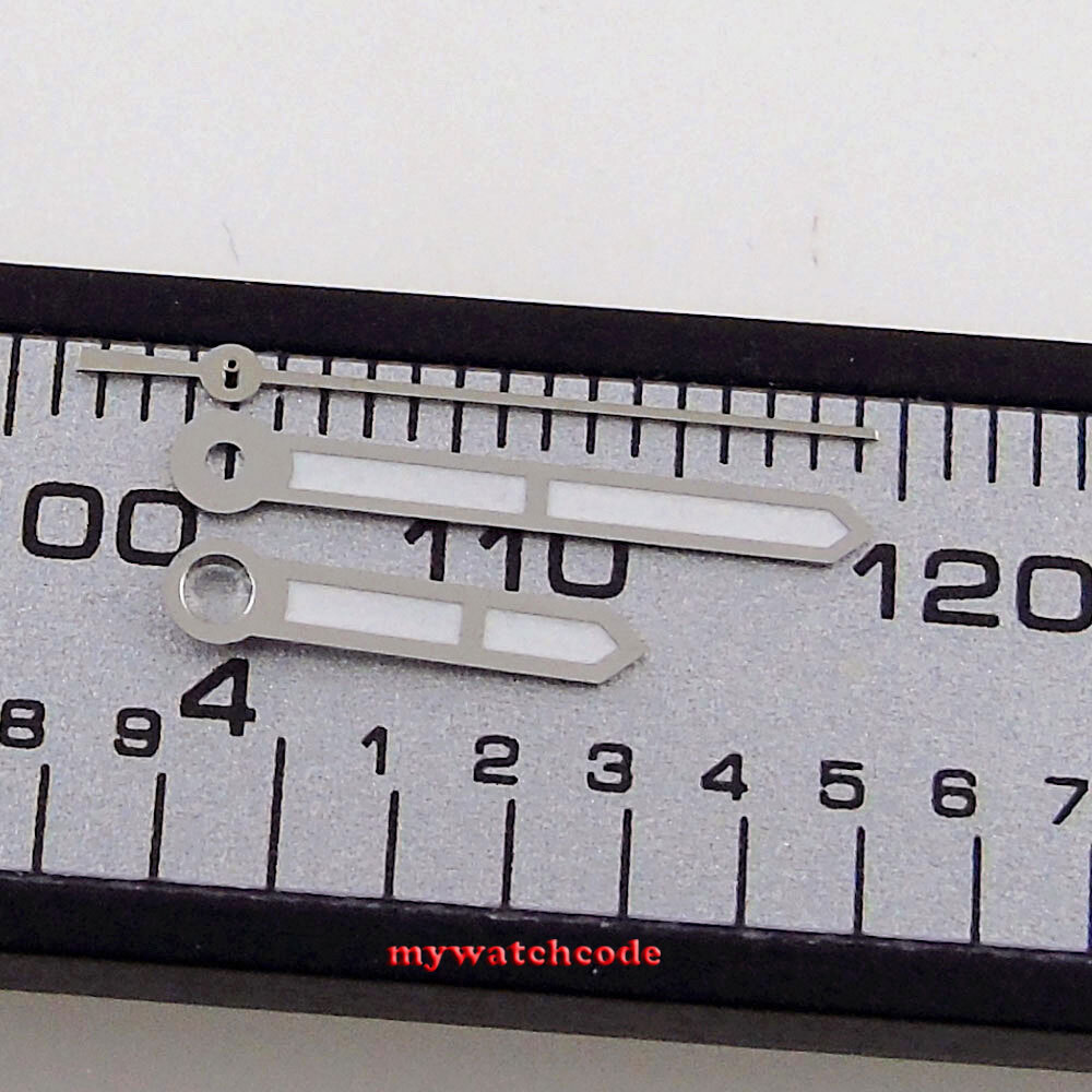 Luminous Silver Golden edge White Watch Hand Fit Japan NH35A NH36A 7S26
