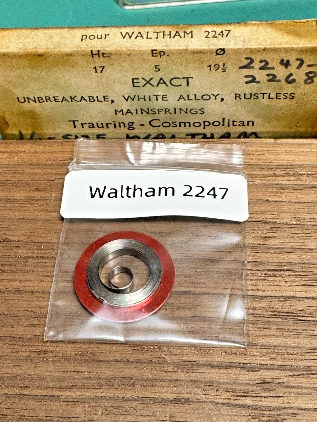 Waltham 16s Mainspring 2247 pocket watch (EXACT) Alloy- NOS watchmaker part