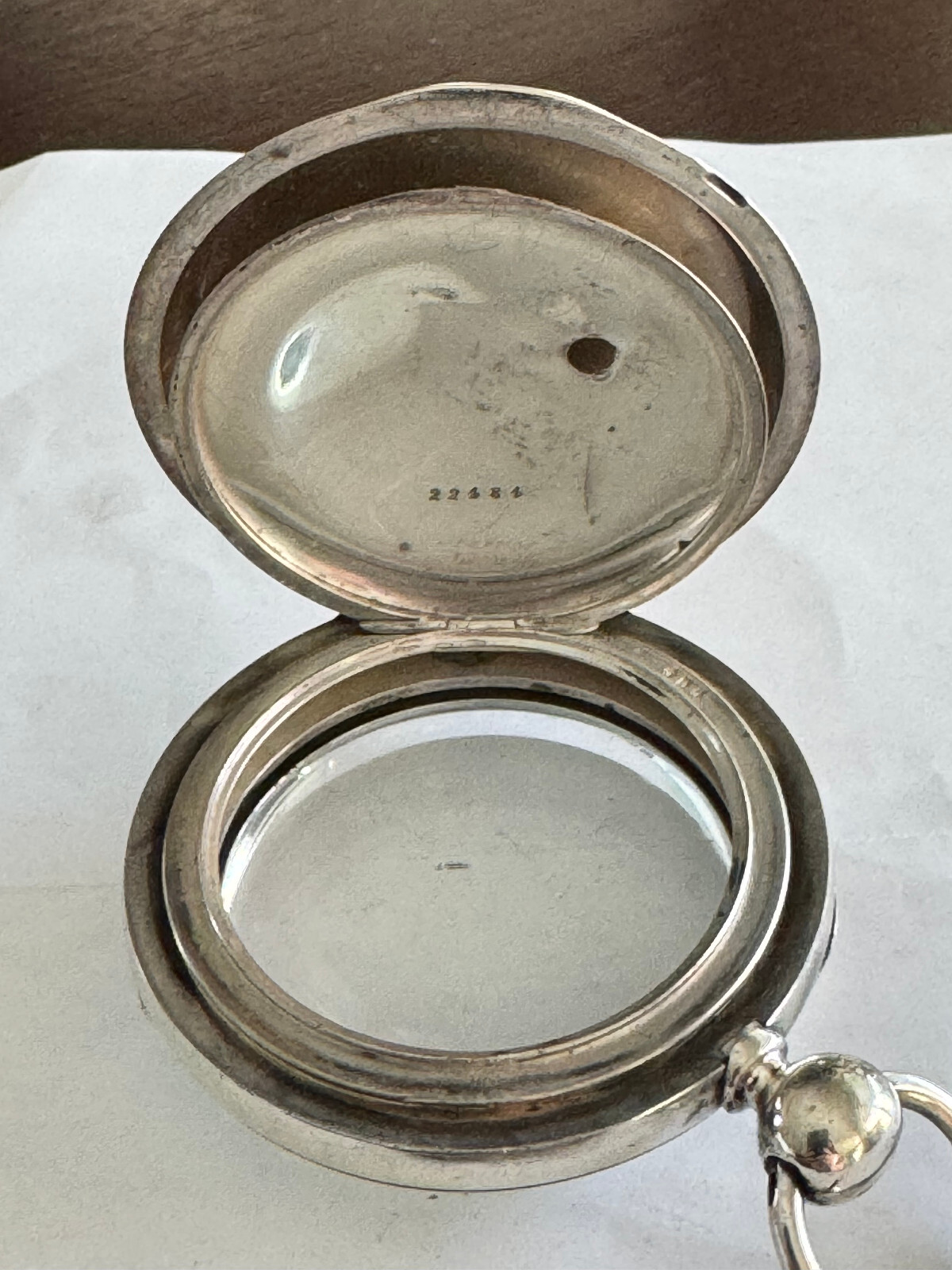VINTAGE BIG 18 COIN SILVER POCKET WATCH CASE KEY WIND / KEY SET NEW 4 MM CRYSTAL