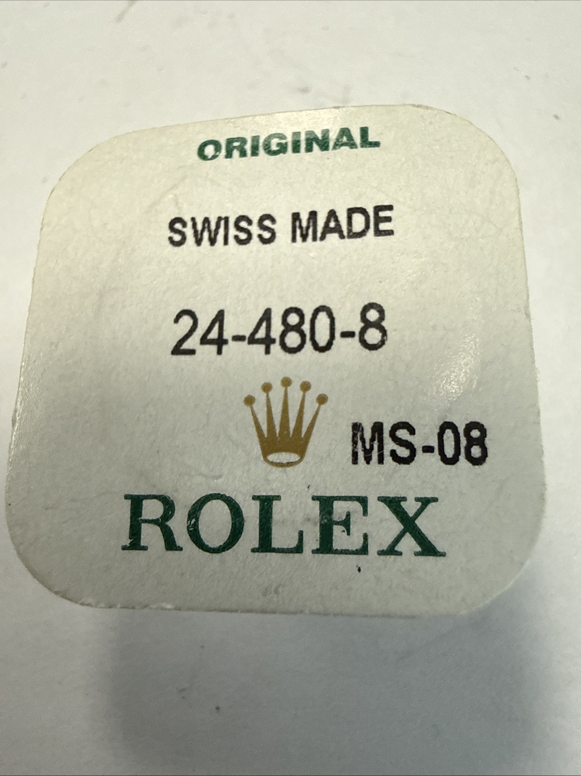 Rolex Crown #24-480-8, Genuine, 18K Yellow Gold, Factory Sealed item# e12140