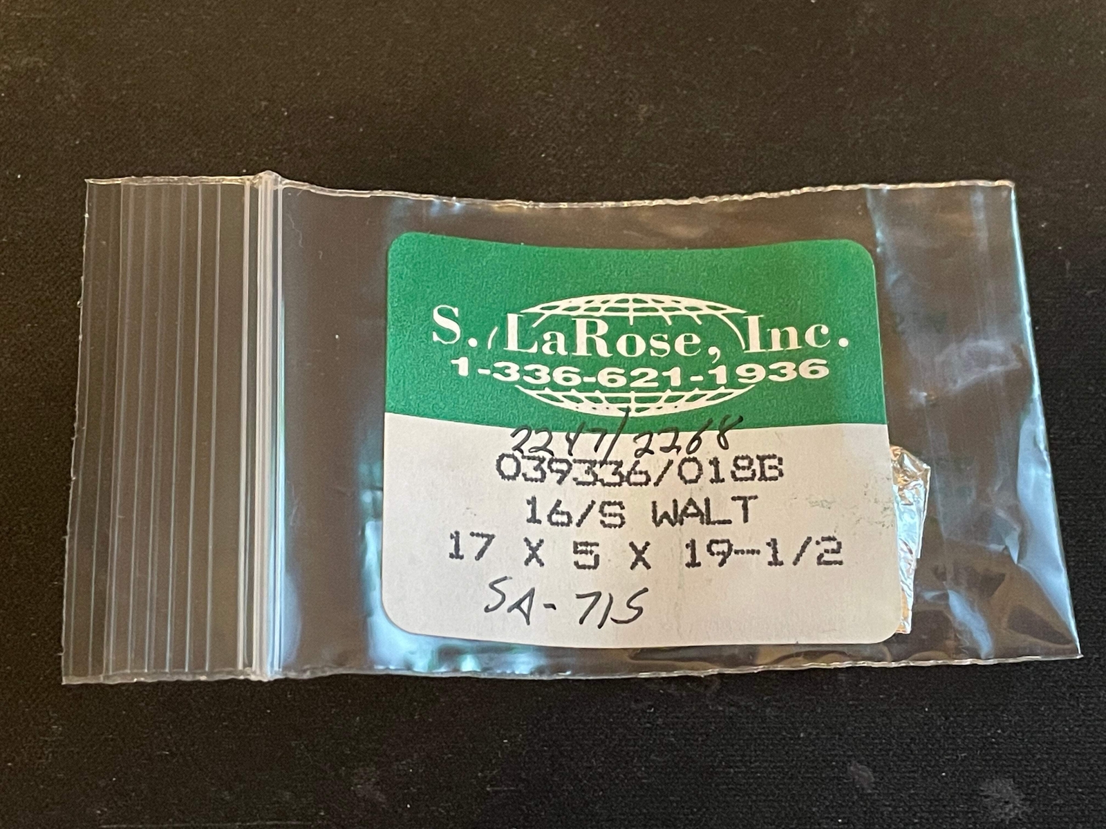 Waltham 16s Mainspring Factory No. 2247 / 2267 from S. LaRose – Alloy