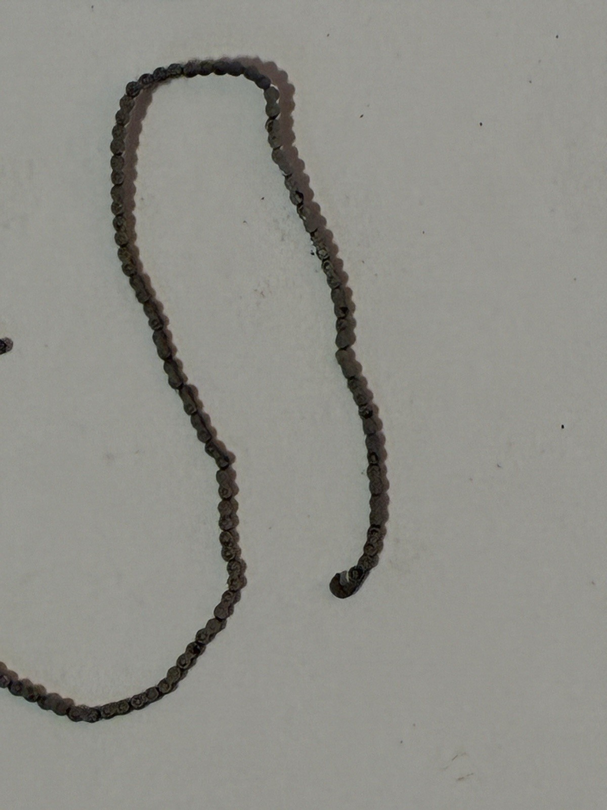 Antique Pocket Watch Fusee Chain with Hooks 8 1/4″ Long x .027″ x 012″ Snapped
