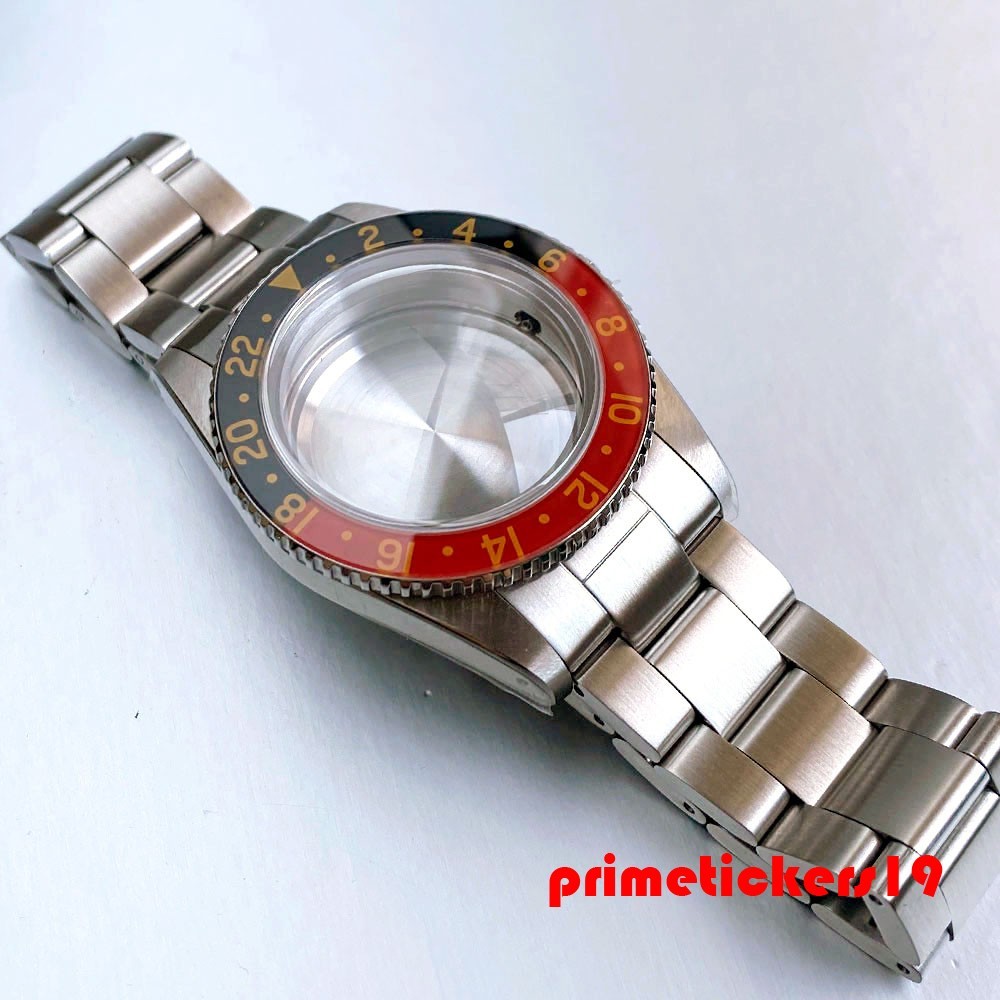 38mm Steel Watch Case+Bracelet Domed Sapphire 20ATM Fit NH34 NH35 ETA2824 PT5000