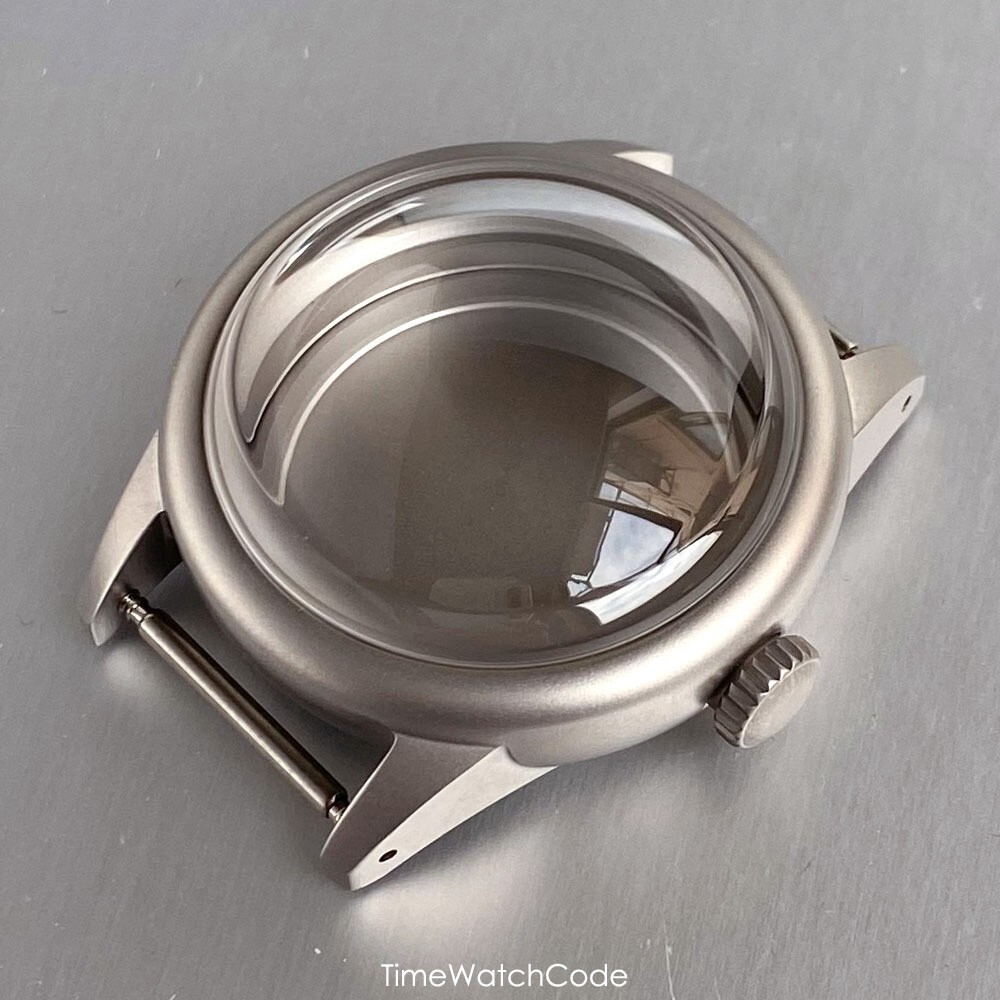 NH35 Watch Case 36mm 316L Steel Sandblast Case for NH36/38 4R35 Bubble Sapphire