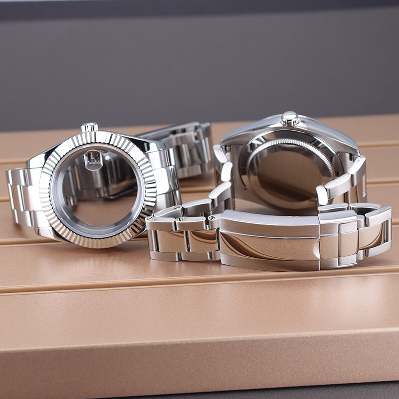 36mm/39mm Watch Case Oyster Strap Sapphire Glass For Seiko Nh35/36 8215 Movement