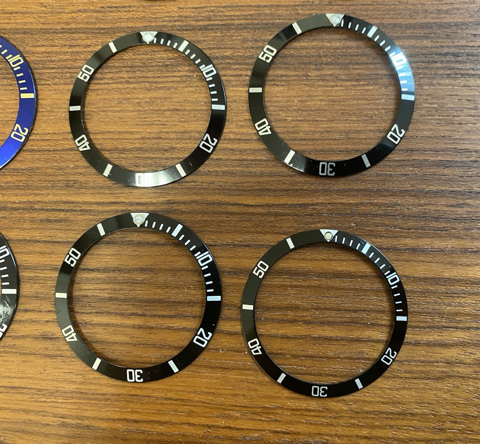 Rolex Genuine Lot of 10 Bezel Inserts Used Original Parts Submariner 16610 GMT