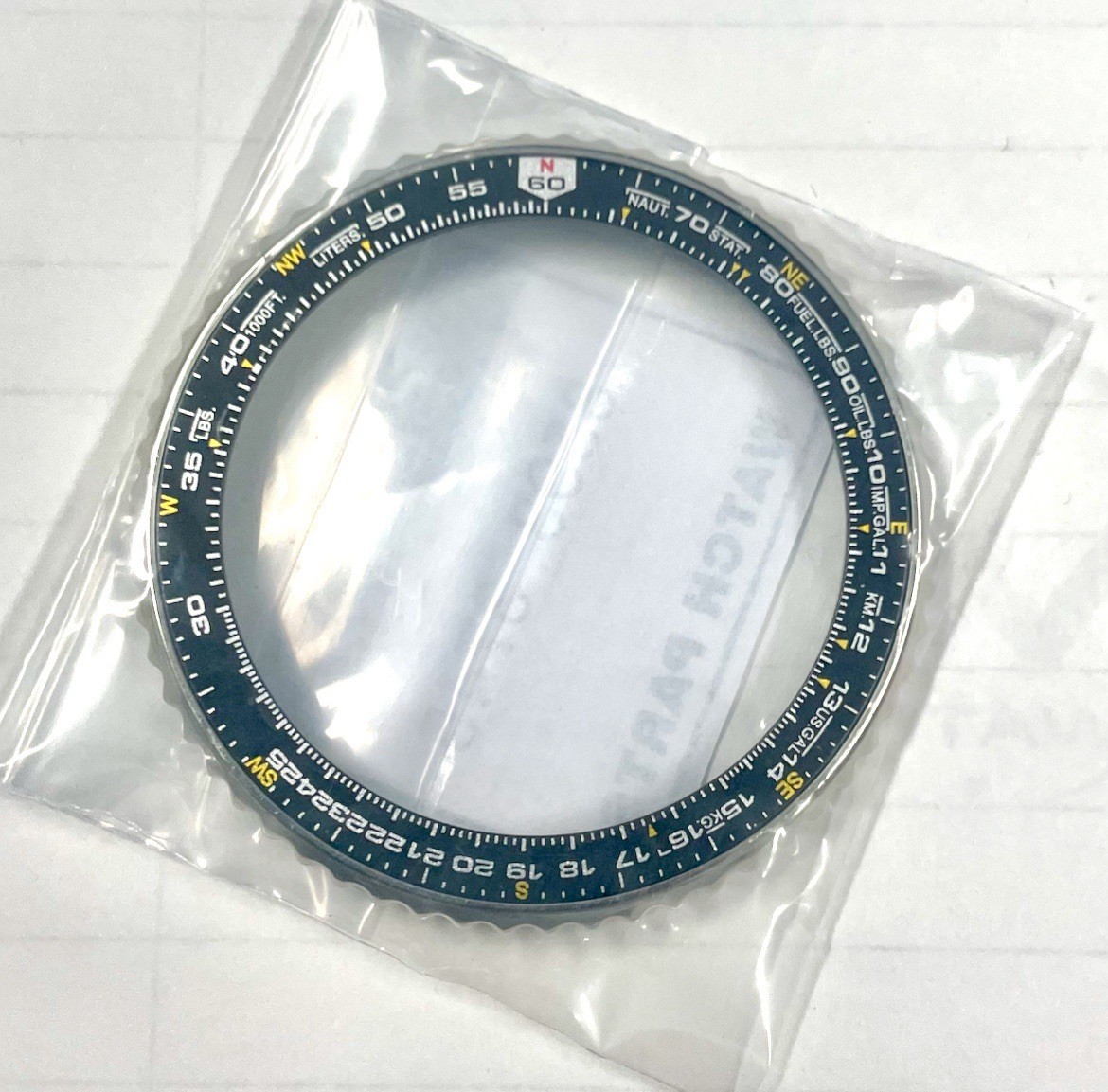 SEIKO Genuine Rotating BLACK Bezel Flight master 7T62 0EB0 New SCJC0191 85933745