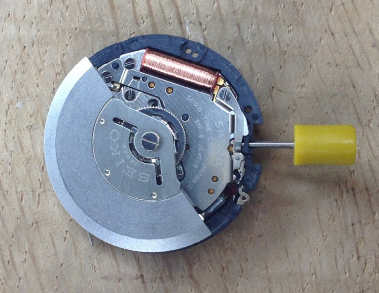Seiko 5M42A Kinetic Watch Movement – N.0.S – Untested – Parts / Repair – Silver