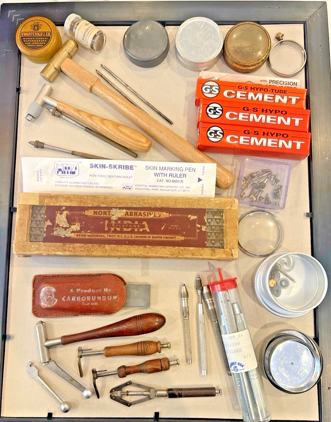 Vintage Watchmaker Estate Lot Movements Tools Parts Howard Elgin Waltham – RARE!