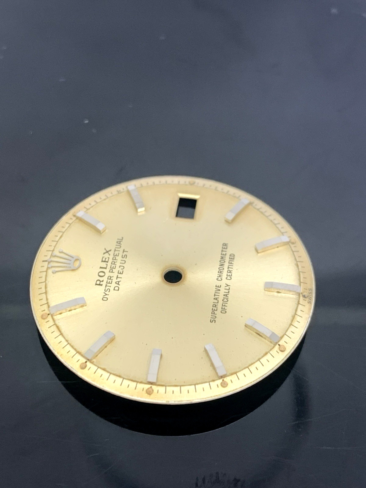 Rolex Datejust Replacement Champagne Dial Stick Hour Marks 1601 36mm Steel