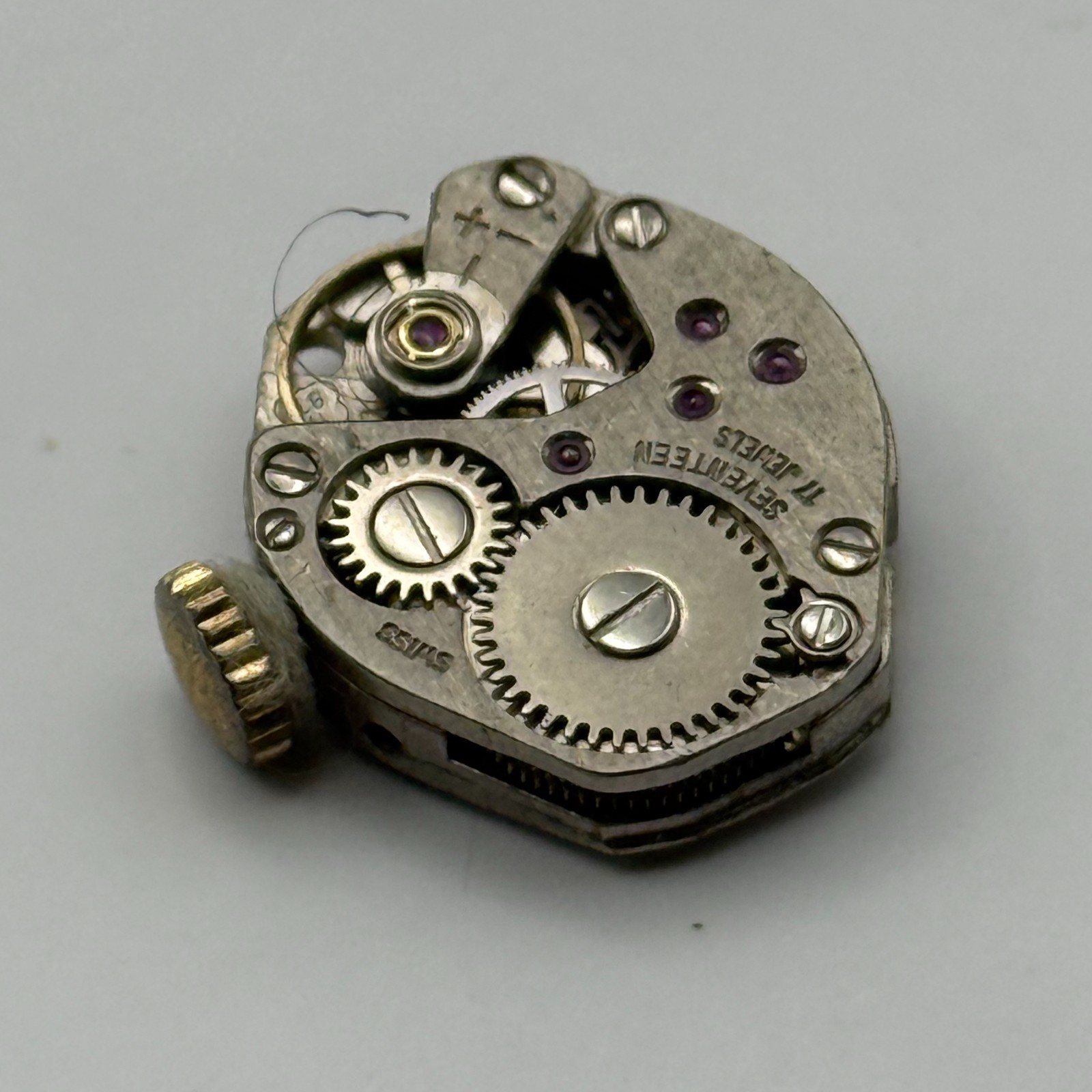 FHF 69-21 Watch Movement Nivada Swiss 17 Jewels Manual Wind Parts Repair 15.3mm