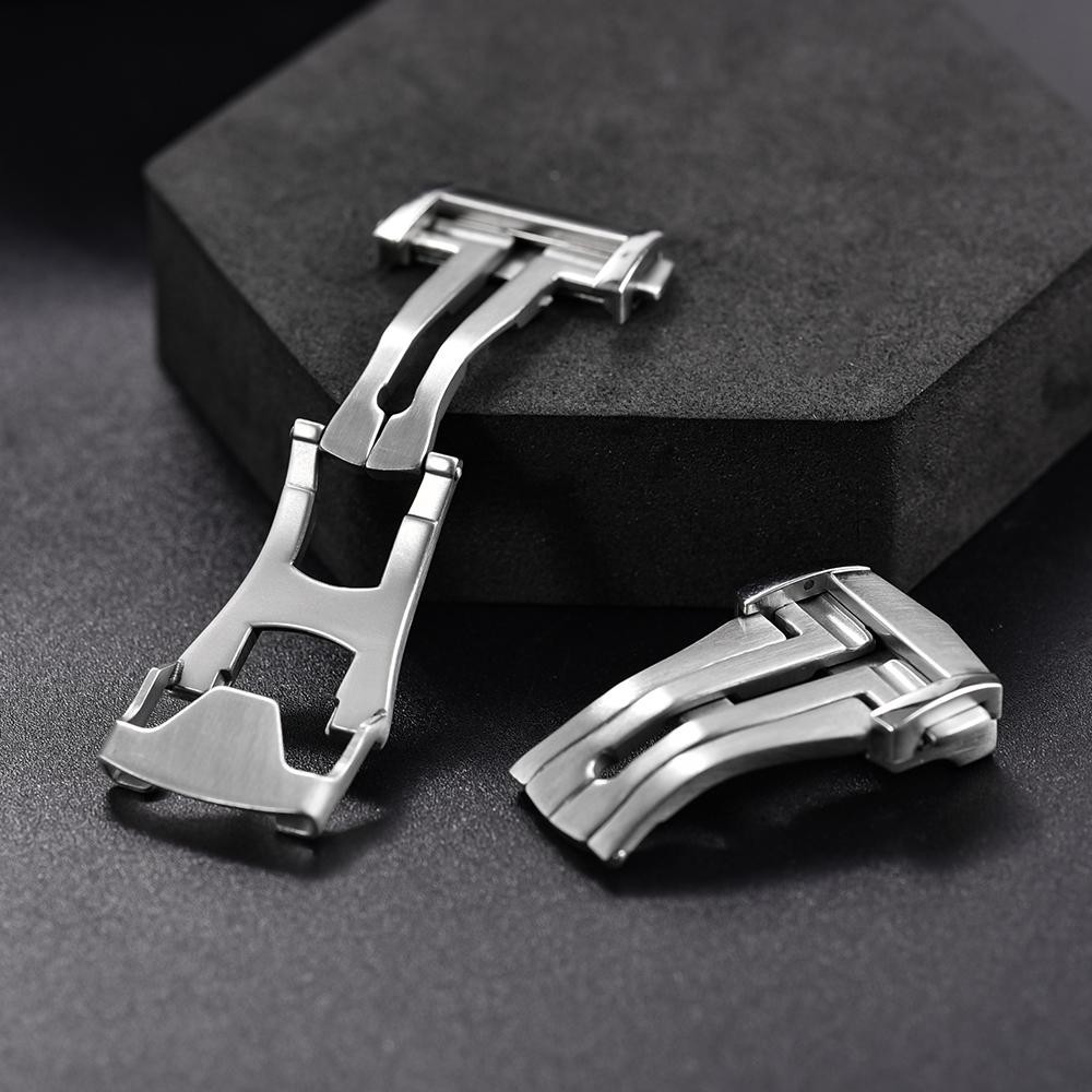Metal Folding Buckle 18 20 22mm Stainless Steel Brushed Clasp for Omega Watch