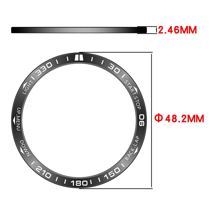 For Garmin Quatix 8 47/51MM Speed Bezel Styling Frame Ring Case Metal Cover