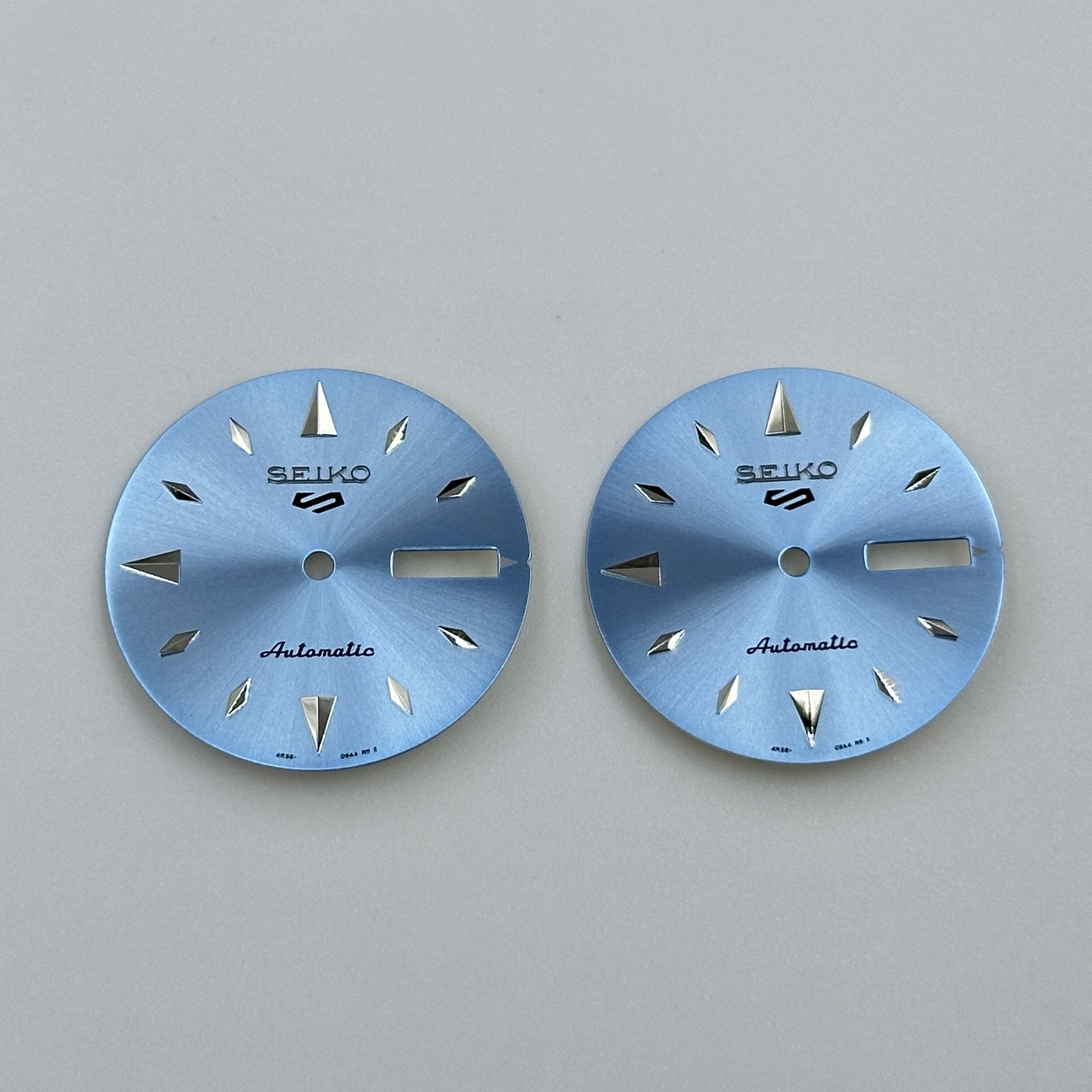 28.6mm Light Blue Watch Dial No Lume Dual Calendar for Nh36 Movement Watch Parts