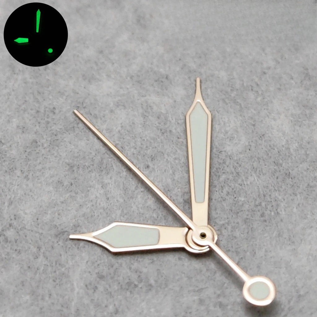 Silver/Gun/Rose Gold/Gold Green Luminous Watch Hands For NH35/NH36/4R/7S