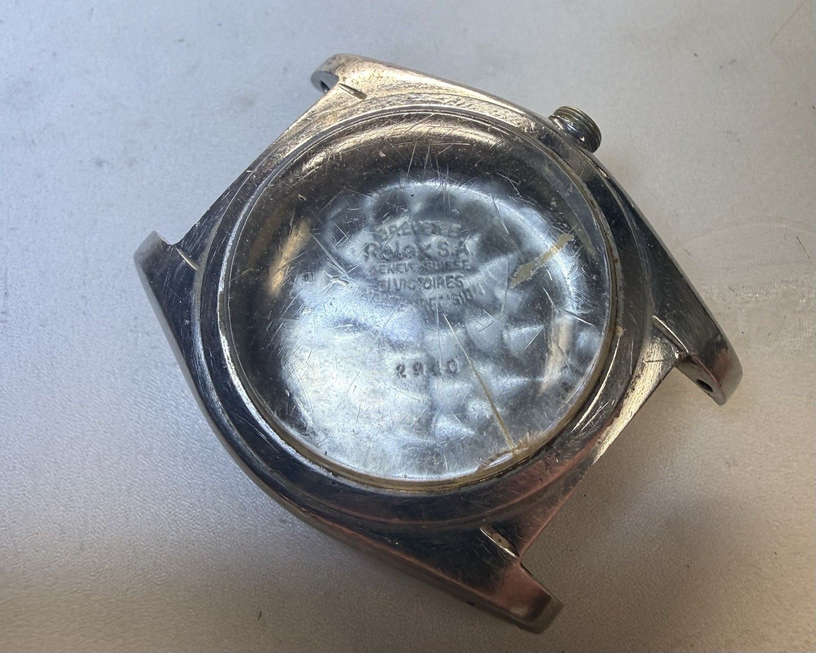 Vintage SS Rolex Bubble back 2940 Complete Case