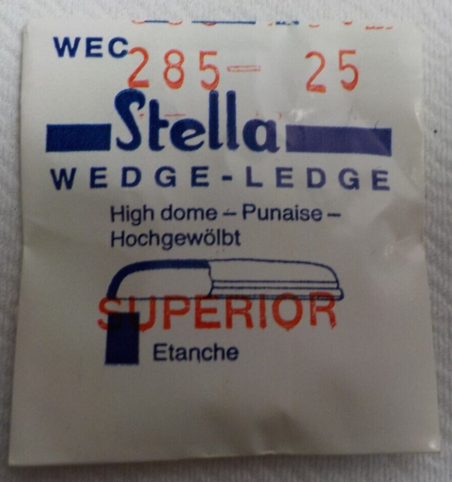 STELLA ROUND WATCH CRYSTAL WATCHMAKER REPLACEMENT PART 285 25 WEC #185