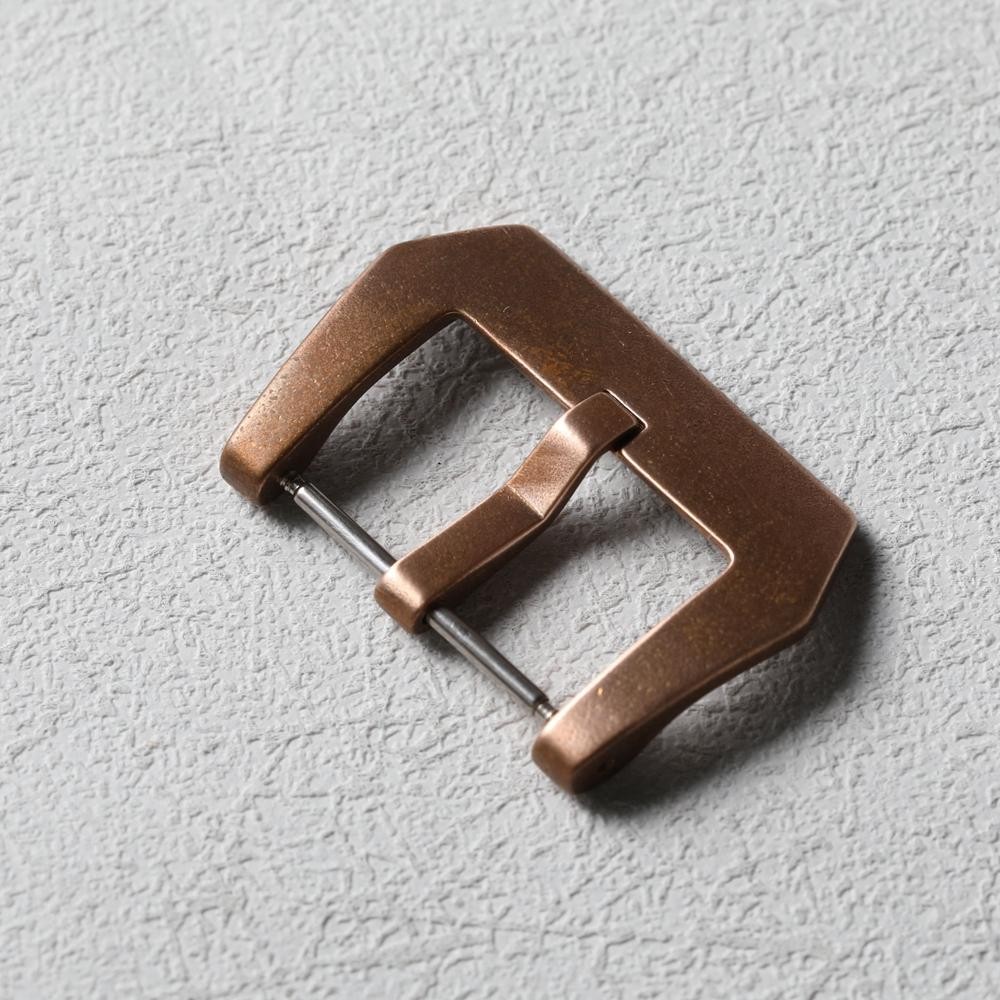 CUSN8 Bronze Buckle 20mm 22mm 24mm 26mm Oxidized Pure Copper for Leather Strap