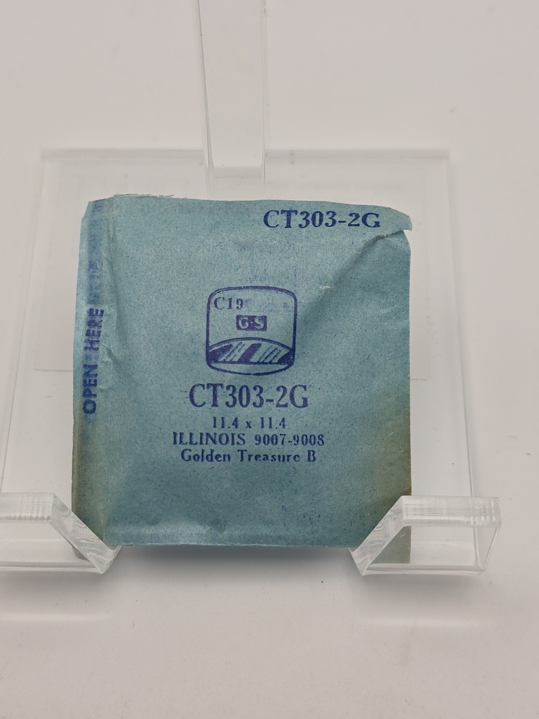 G-S Watch Crystal CT303-2G Illinois 9007-9008 Golden Treasure B 11.4X11.4