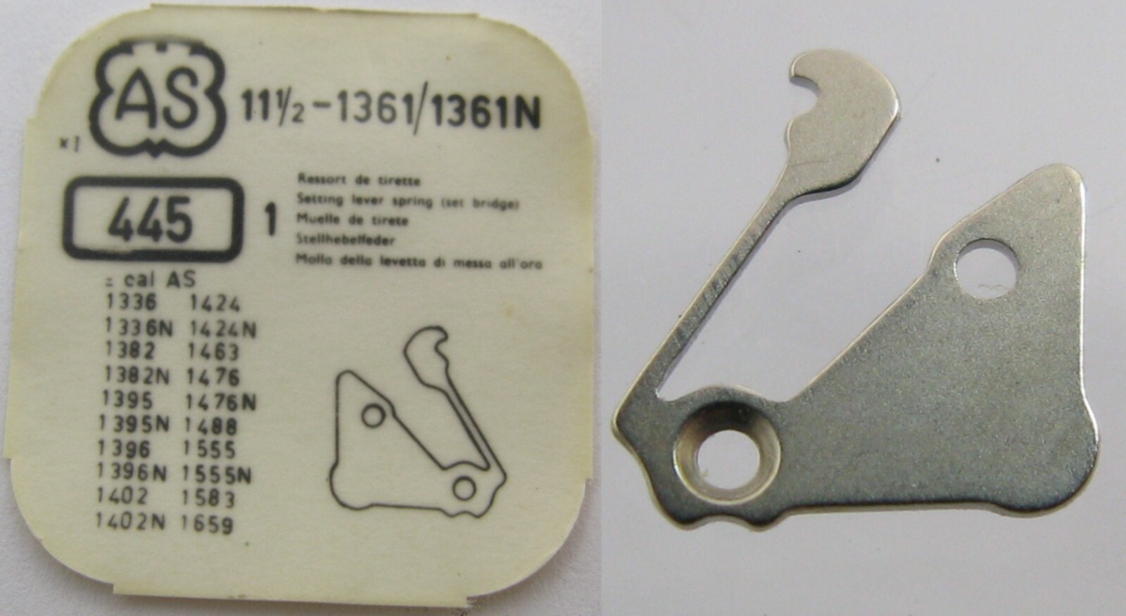 Setting lever spring AS 1361 1361N … watch parts #445